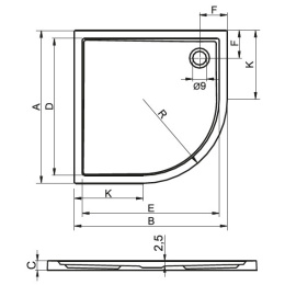 Душевой поддон Riho Zurich 278 80x80 белый R55 DA8600500000000