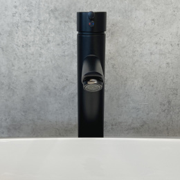 Фото Смеситель для раковины, картридж 35 мм, черный матовый, FC018B-CMT