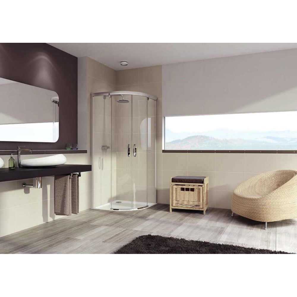 Душевой уголок Huppe Aura Elegance 402423.092.321, четверть круга, 100 х 100 х 200 см