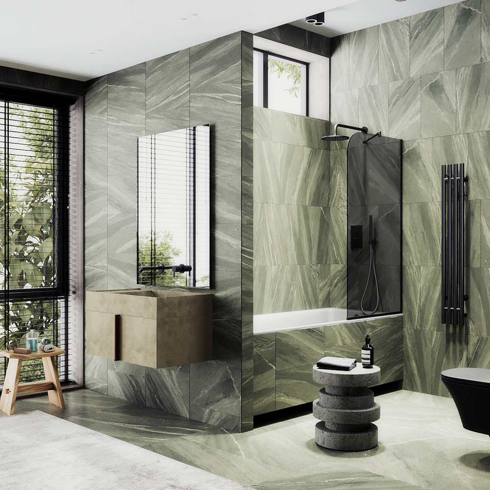 Фото Шторка на ванну Maybah Glass MGV-83-6у в узком профиле