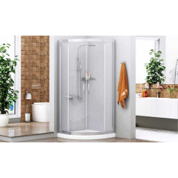 Душевой уголок WasserKRAFT Isen 26S01+26T01 90x90 с поддоном профиль Хром стекло прозрачное