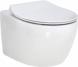 Инсталляция Am.Pm с безободковым унитазом BelBagno Prospero BB507B, сиденье микролифт клавиша хром