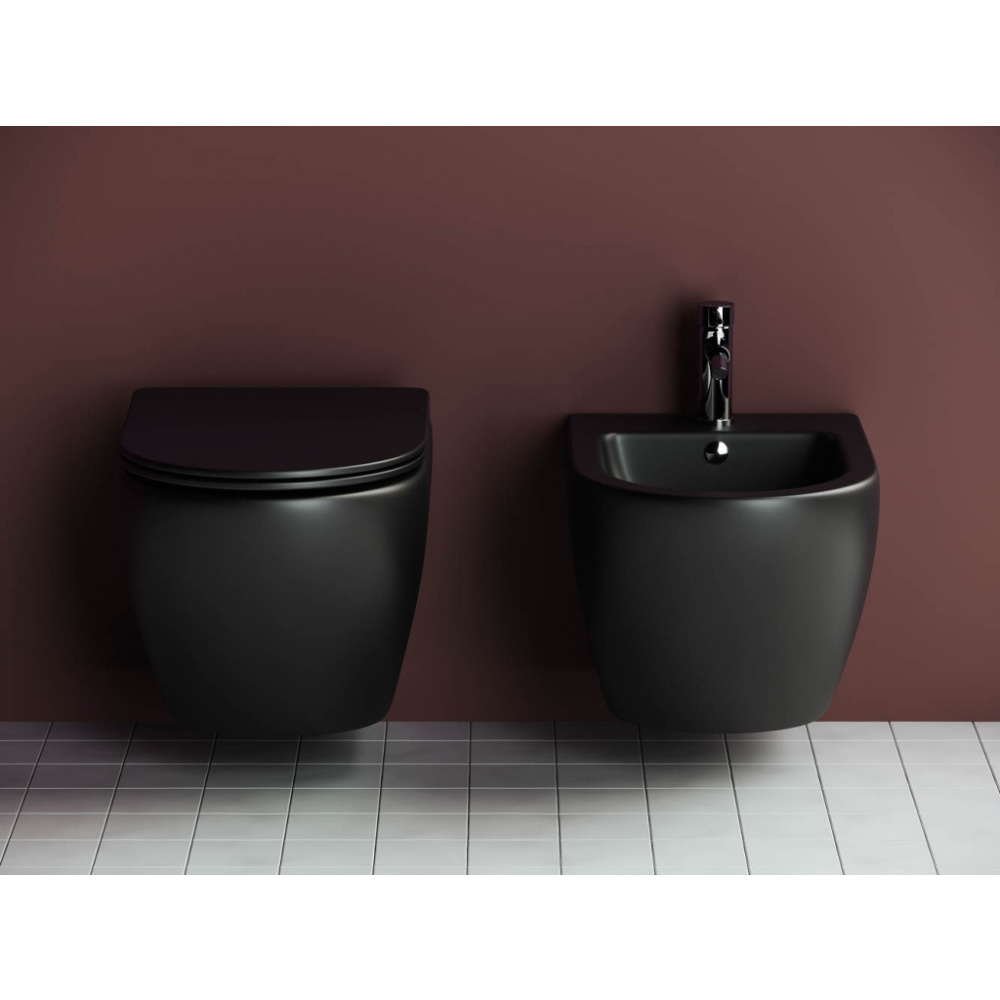 Подвесной унитаз Ceramica Nova METROPOL CN4002MB с сиденьем