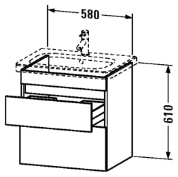 Тумба под раковину Duravit Durastyle DS648002222, белый