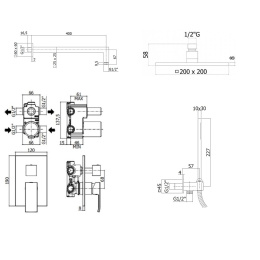 Фото Комплект для душа Paffoni ELLE (KITEL018NO/M) черный матовый