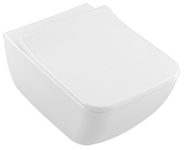 Подвесной унитаз Villeroy&Boch Legato 5663RSR1 безободковый, с крышкой сидением Slim Seat, с функцие