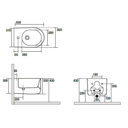 Фото Подвесное биде Kerasan Nolita 532559*1