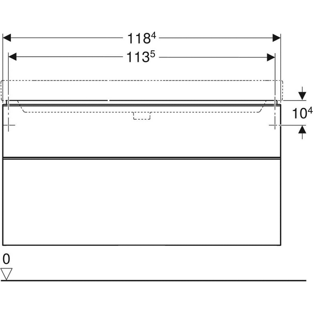 Geberit Smyle Square 500.355.00.1 Тумба для раковины, с ящиками выдвижными