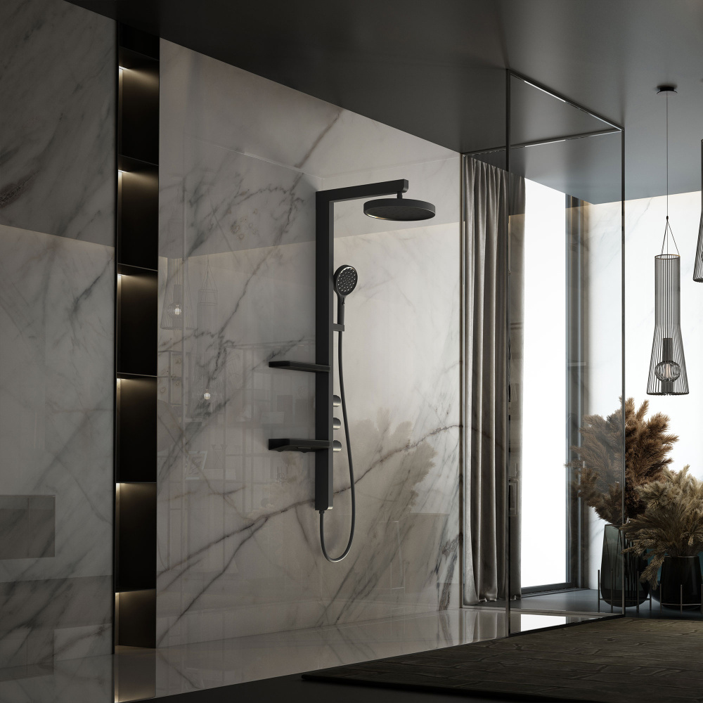 Фото Душевая стойка Vincea Inspire (VSFS-3I11MB) черный