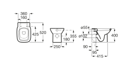Чаша напольного унитаза Roca Debba (347996000) белый