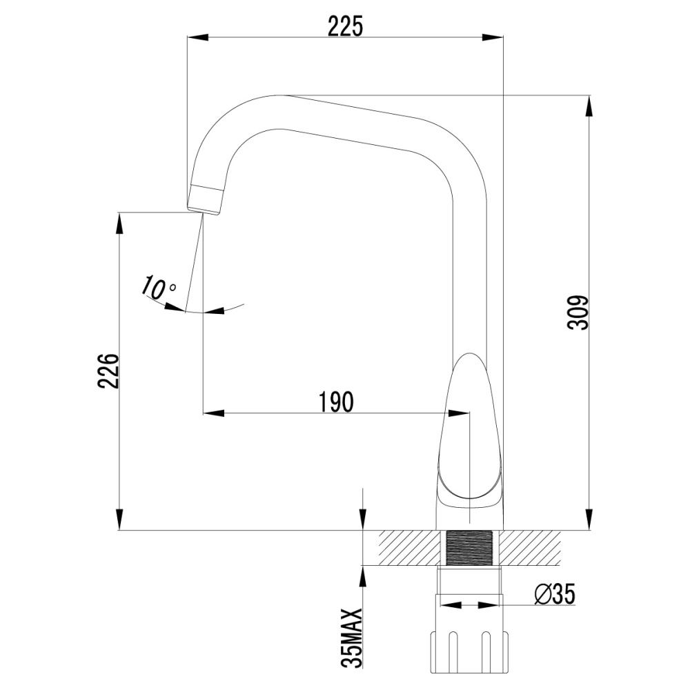 Смеситель для кухонной мойки Lemark Pramen (LM3355C) хром