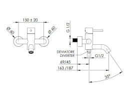 Remer X STYLE X05RL Смеситель для ванны (медь)
