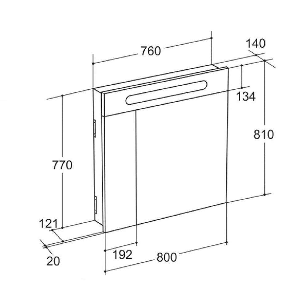 Фото Зеркальный шкаф Roca Lago (ZRU9000033) белый, глянцевый