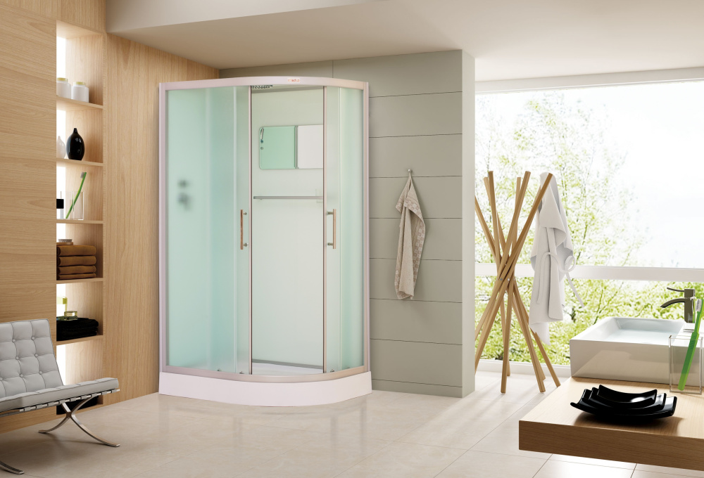 Душевая кабина 85x115x210 Esbano (ESKB115CRL) белый, Поддон низкий