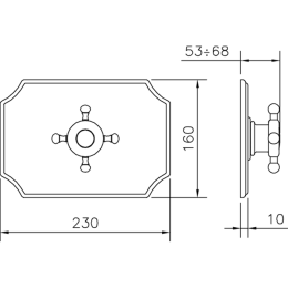 Смеситель для душа Cisal Huber Thermo VT00720021, хром