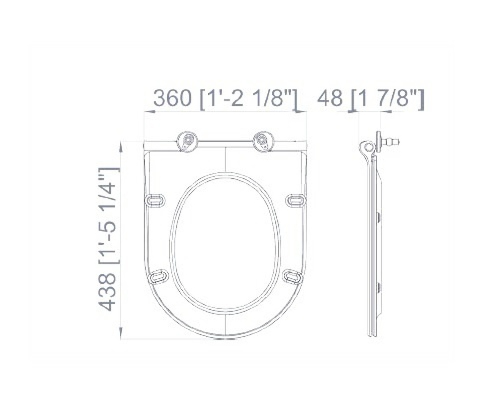 Фото NOFER 13147.W Сиденье с крышкой для унитаза универсальное