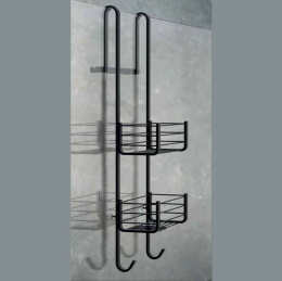 Фото Colombo Design Complementi B9634.NM Двойная полка - решётка 27 см, черный матовый