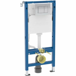 Фото Инсталляция для унитаза Geberit Delta 458.163.21.2 с кнопкой хром глянцевой