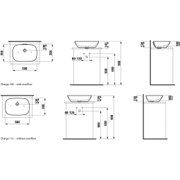 Раковина Laufen Ino 8123020001091, 50 см, накладная
