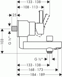 Фото Hansgrohe Axor Steel 35402800 Смеситель для ванны (нерж.сталь)