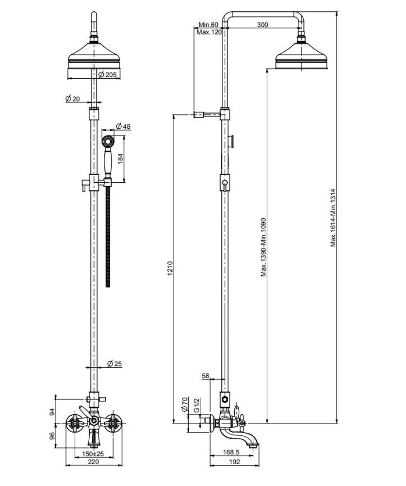 Душевая система Fima Carlo Frattini Olivia (F5004/2CR) хром