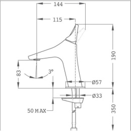 TEKA Sense 91346020BZ  Смеситель для умывальника, M-Size, цвет "Верная Бронза"