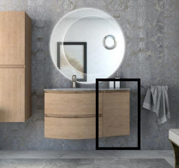 Шкафчик Cezares Vague 54836/54835 34 см подвесной, цвет rovere tabacco