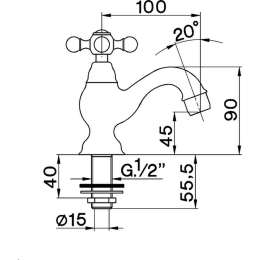 Кран Cisal Arcana Ceramic AC00090024, золото