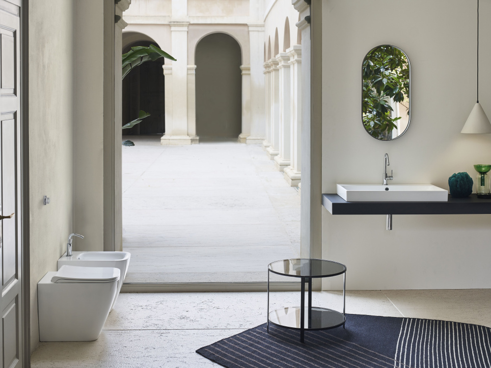 Унитаз приставной GSI NUBES 9610FT11 с креплением, безободковый