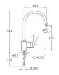 Смеситель Teka Inca 53.9915.12 для кухни