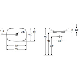 Фото Раковина-чаша Villeroy&Boch Loop & Friends 63 4A500001 Альпийский белый