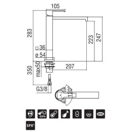 NOBILI Mia MI102713CR Смеситель для кухни (хром)