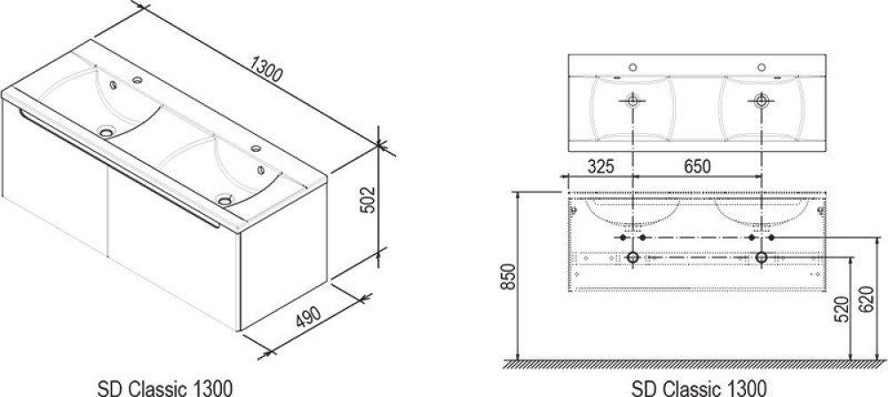 Фото Тумба под умывальник Ravak  (X000000943), бежевый, белый