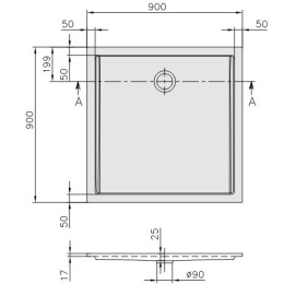 Душевой поддон Villeroy&Boch UDQ0900FFL1V-01 90 х 90 см