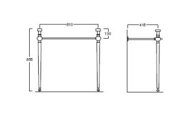 Simas Arcade ARCG2oro Консоль для раковины (золото)