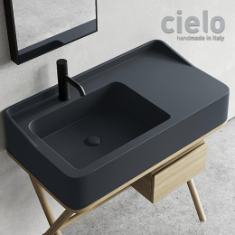 Фото Ceramica CIELO Siwa SWSTE RS - Консоль для раковины, деревянная (Rovere Sbiancato - Выбеленный дуб)