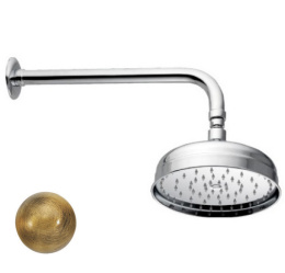Фото Верхний душ Nicolazzi Classic 5702 BZ 20, d-200 мм, 1 режим струи, с держателем, бронза