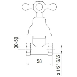 NOBILI Grazia GRC5008/1BR Запорный кран вентиль (цвет бронза)
