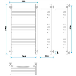 Водяной полотенцесушитель Energy Prestige Modus 100х50