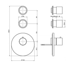 Термостат для ванны F3083X2INOX FIMA Carlo Frattini FIMATHERM