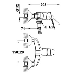 Фото Teka MT Plus 462320200 Смеситель для душа