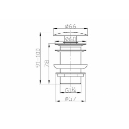 Донный клапан BelBagno (BB-SC-NERO) черный
