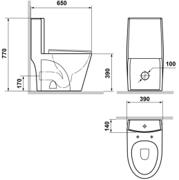 Унитаз Laguraty 2100AW моноблок