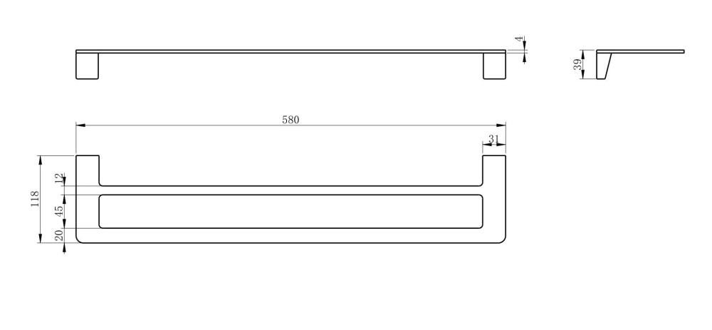 Фото Полотенцедержатель двойной Wonzon&Woghand (WW-V2102-CR) Хром