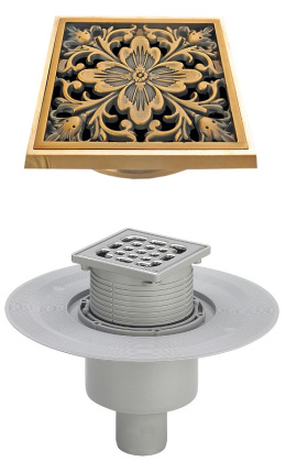 Фото Душевой трап Viega Advantix (556914+21975) бронза, серый