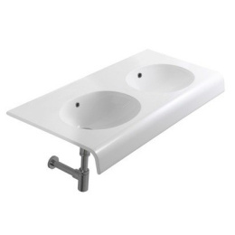 Раковина двойная Globo Bowl+ (BP110.BI) белый