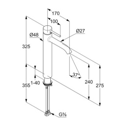 Фото Смеситель для раковины Kludi Bozz (382860576) хром