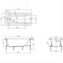 Фото Акриловая ванна 150x70 Roca (248659000), прямоугольная