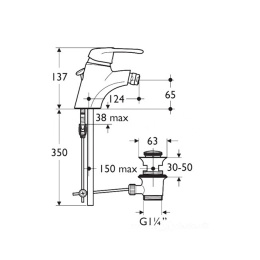 Ideal Standard Idyll A2795AA Смеситель для биде