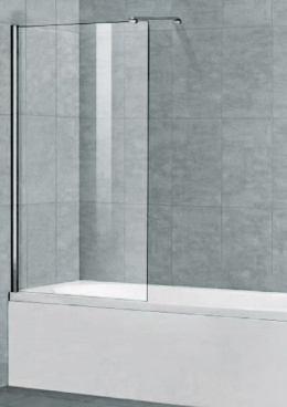 Шторка на ванну Cezares Liberta-V-1-90/155-C-Cr 90 x 195 см, стекло прозрачное, профиль черный